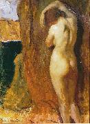 unknow artist Nude Leaning against a Rock Overlooking the Sea,